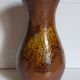 High potter's vase with flared neck with tachist enamel