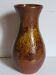 High potter's vase with flared neck with tachist enamel