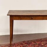 Wooden farmhouse table