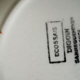 Set of 4 hollow plates Digoin yellow scottish model