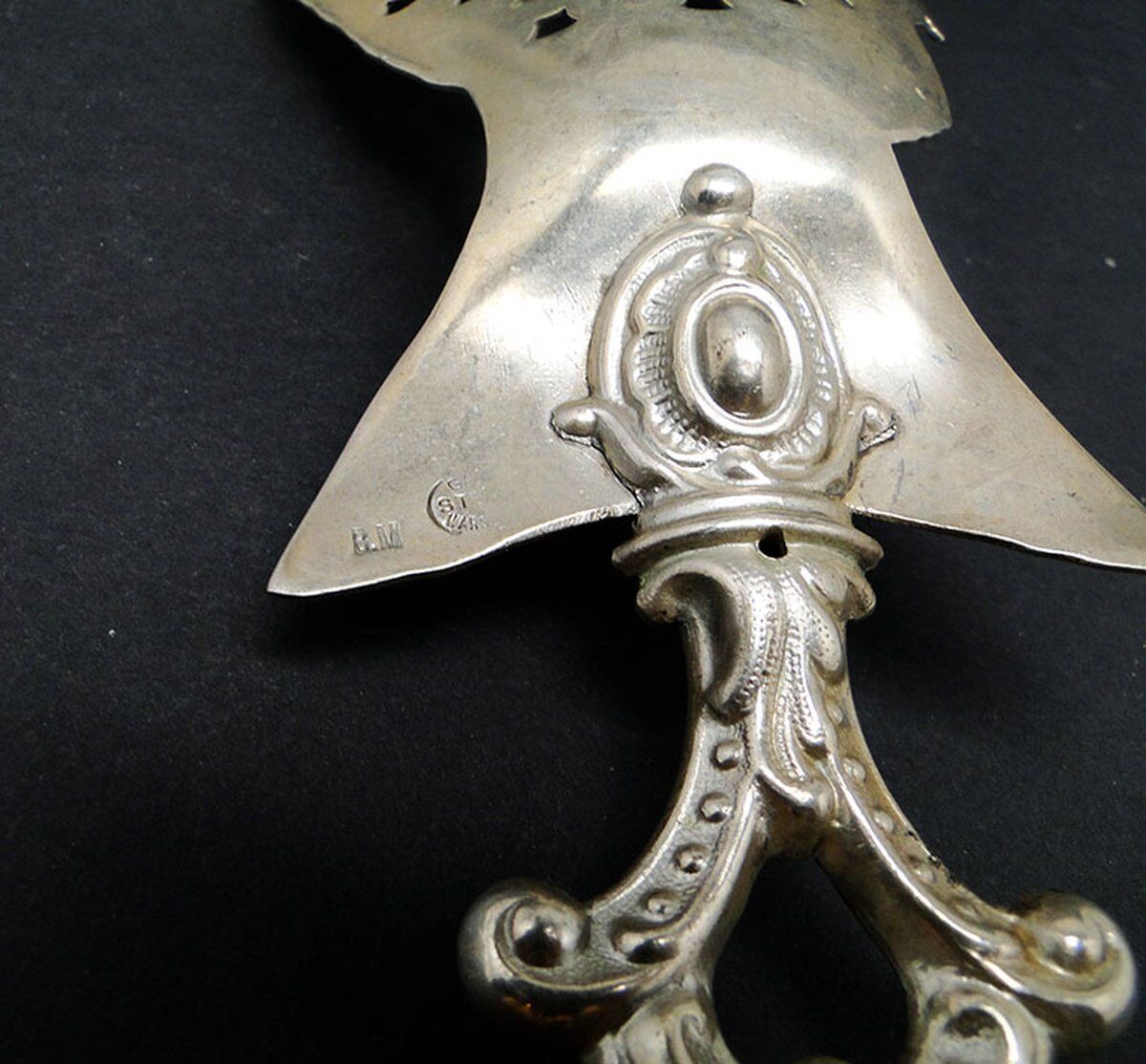 Polish brass fish figurative spoon by SW Warsaw, 1900s