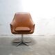 Vintage swivel desk chair in imitation leather
