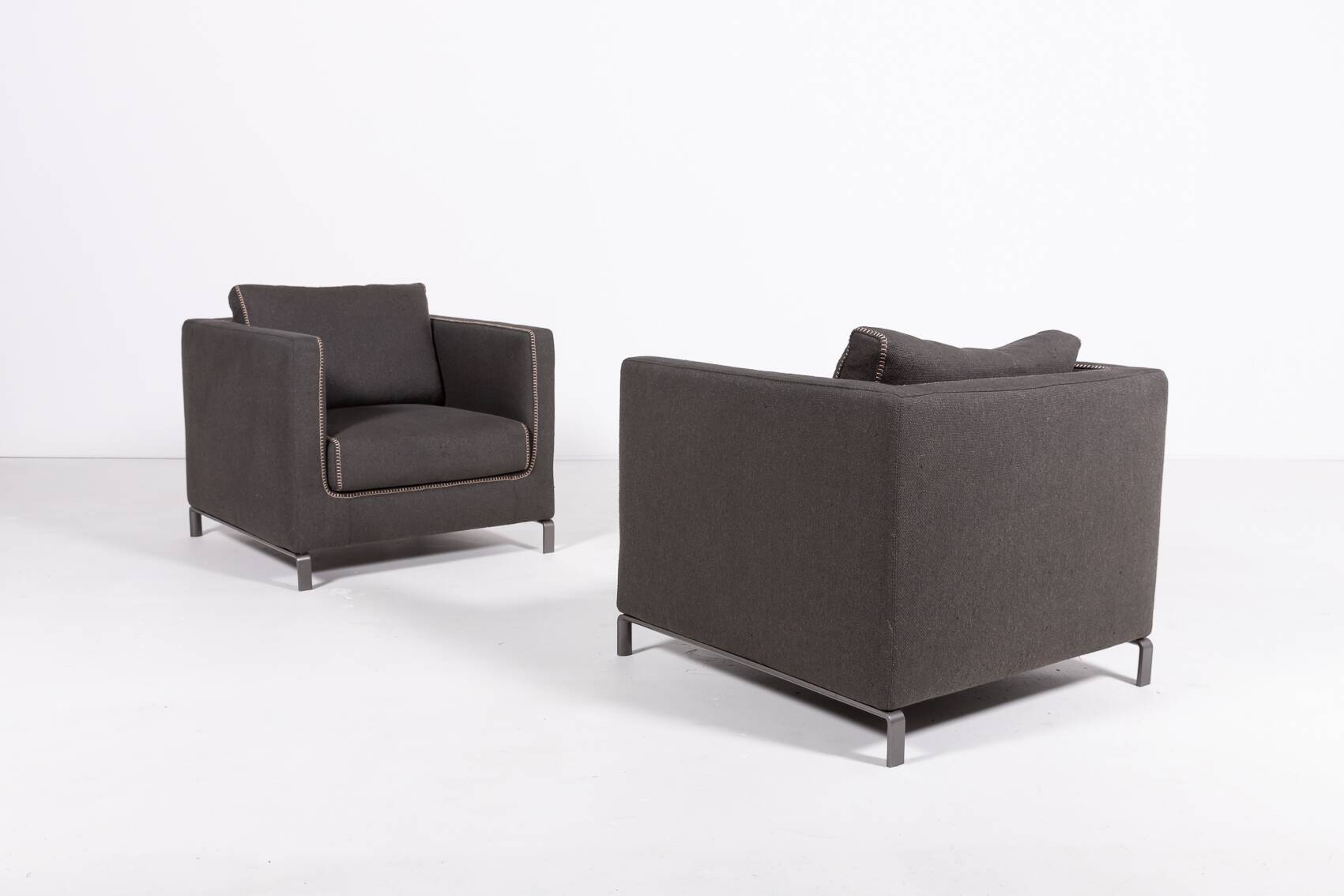 Pair of B&B Italia ‘Ray’ armchairs designed by Antonio Citterio