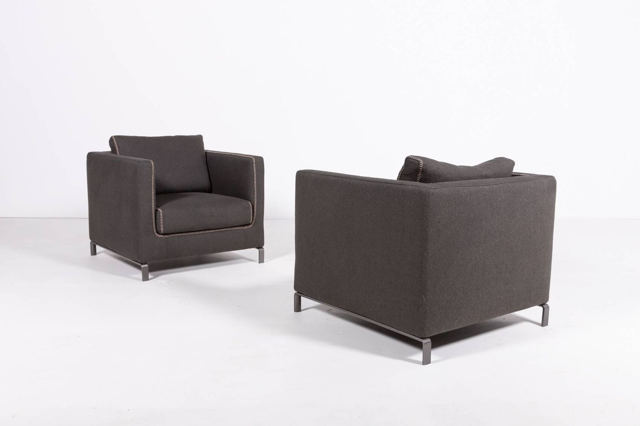 Pair of B&B Italia ‘Ray’ armchairs designed by Antonio Citterio