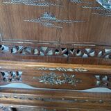 Wood and mother-of-pearl fireplace screen Indochina