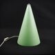 Lampe Teepee XL en verre opalin vert design Vintage 90s