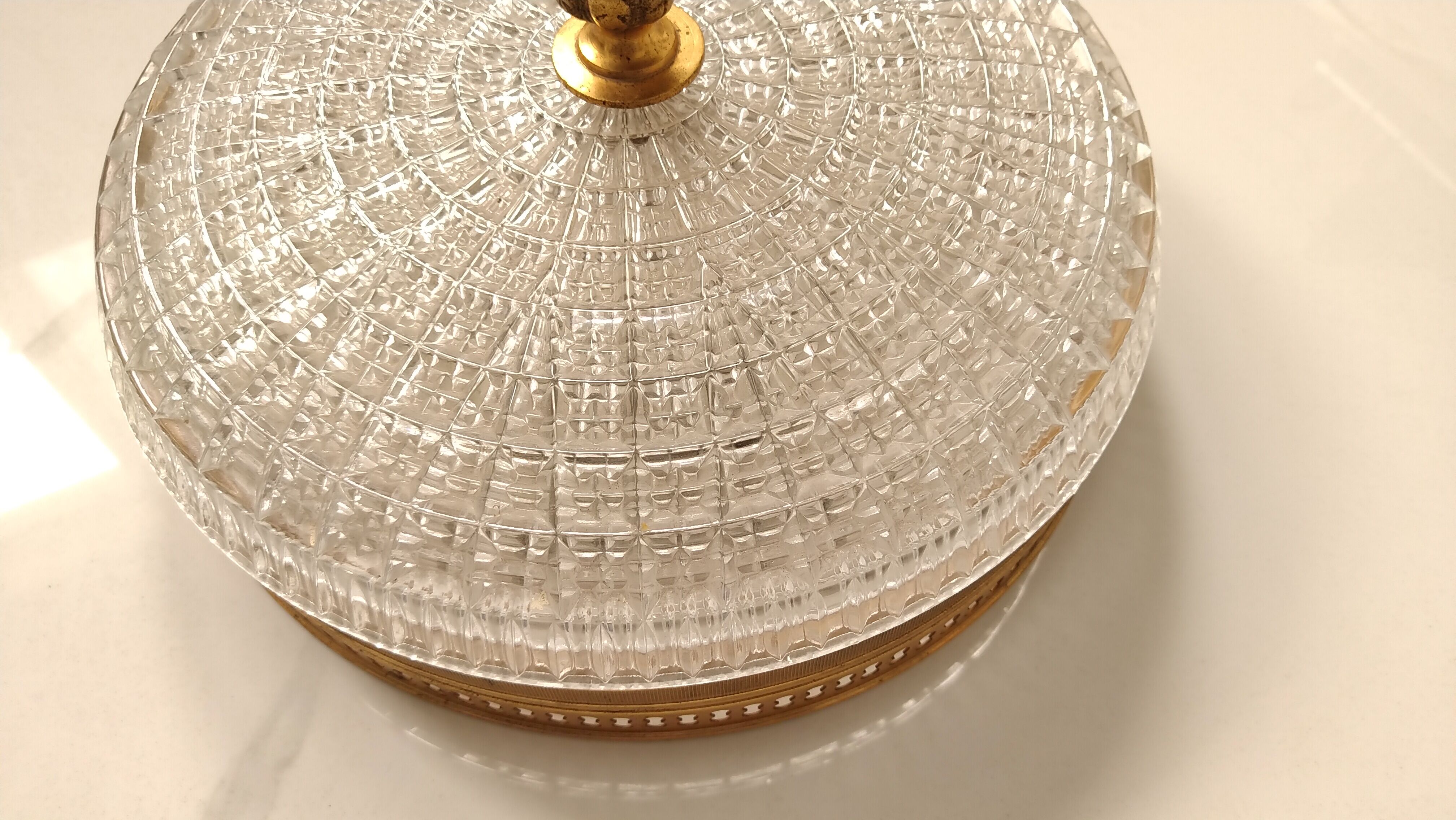 Glass and brass ceiling