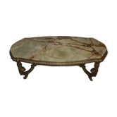 Table basse plateau onyx