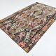 6x9 Wine Red Anatolian Kilim Rug, Faded Pink Oushak Wool Rug, 168x274Cm