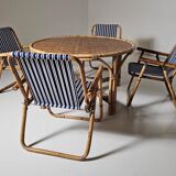"Patio" dining set in bamboo, Italy, 1960s