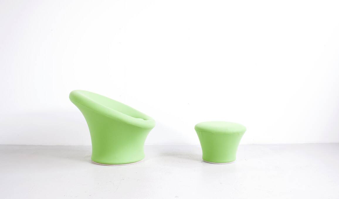 MUSHROOM ARMCHAIR AND FOOTREST F560 PIERRE PAULIN ARTIFORT PUBLISHER 1959 1ST EDITION