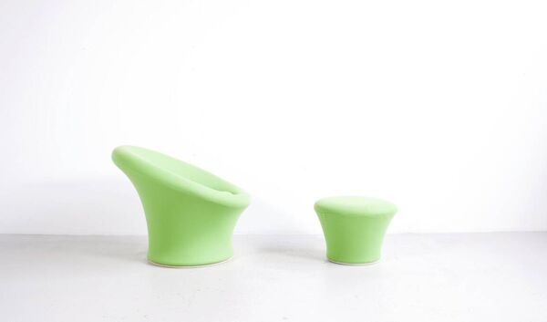 FAUTEUIL MUSHROOM ET REPOSE PIEDS F560 PIERRE PAULIN ARTIFORT ÉDITEUR 1959 1ÉRE ÉDITION