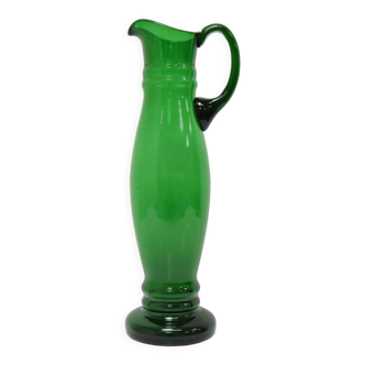 Art Czech Glass Pitcher, par Glasswork Novy Bor, années 1930.