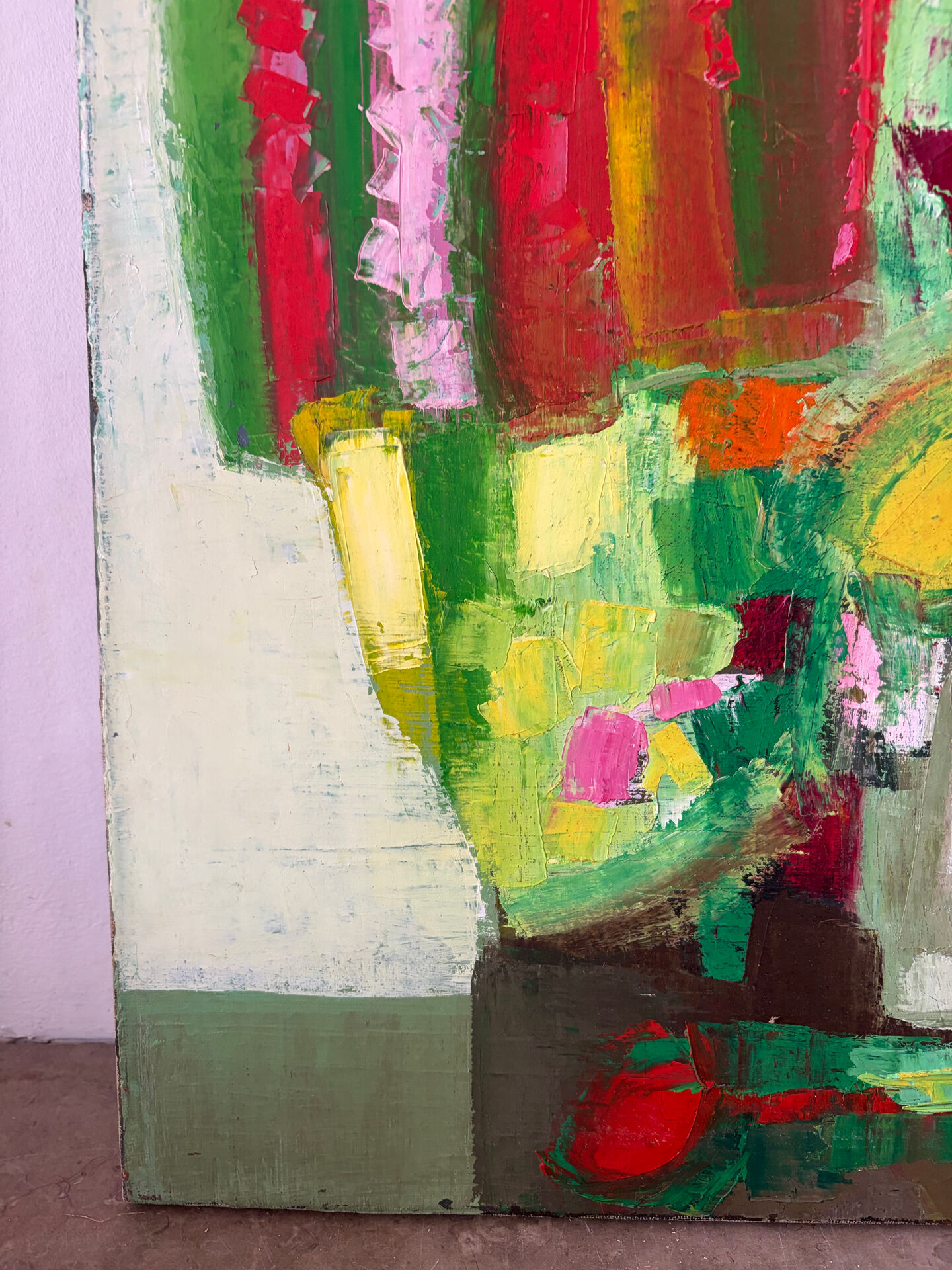 Abstract bouquets, knife oil painting