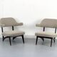 Lounge chairs with new fabric, 1950s, Set of 2