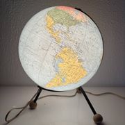 Vintage globe 1962 terrestrial world map glass tripod Taride - 32 cm