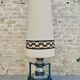 Blue ceramic floor lamp, Fat Lava, double lighting, 70s