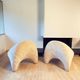 Pair of Sculptural Lounge Chairs by Luigi Colani, 1960s – Hermès Metaphores Silk