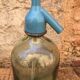 Siphon en verre bleu