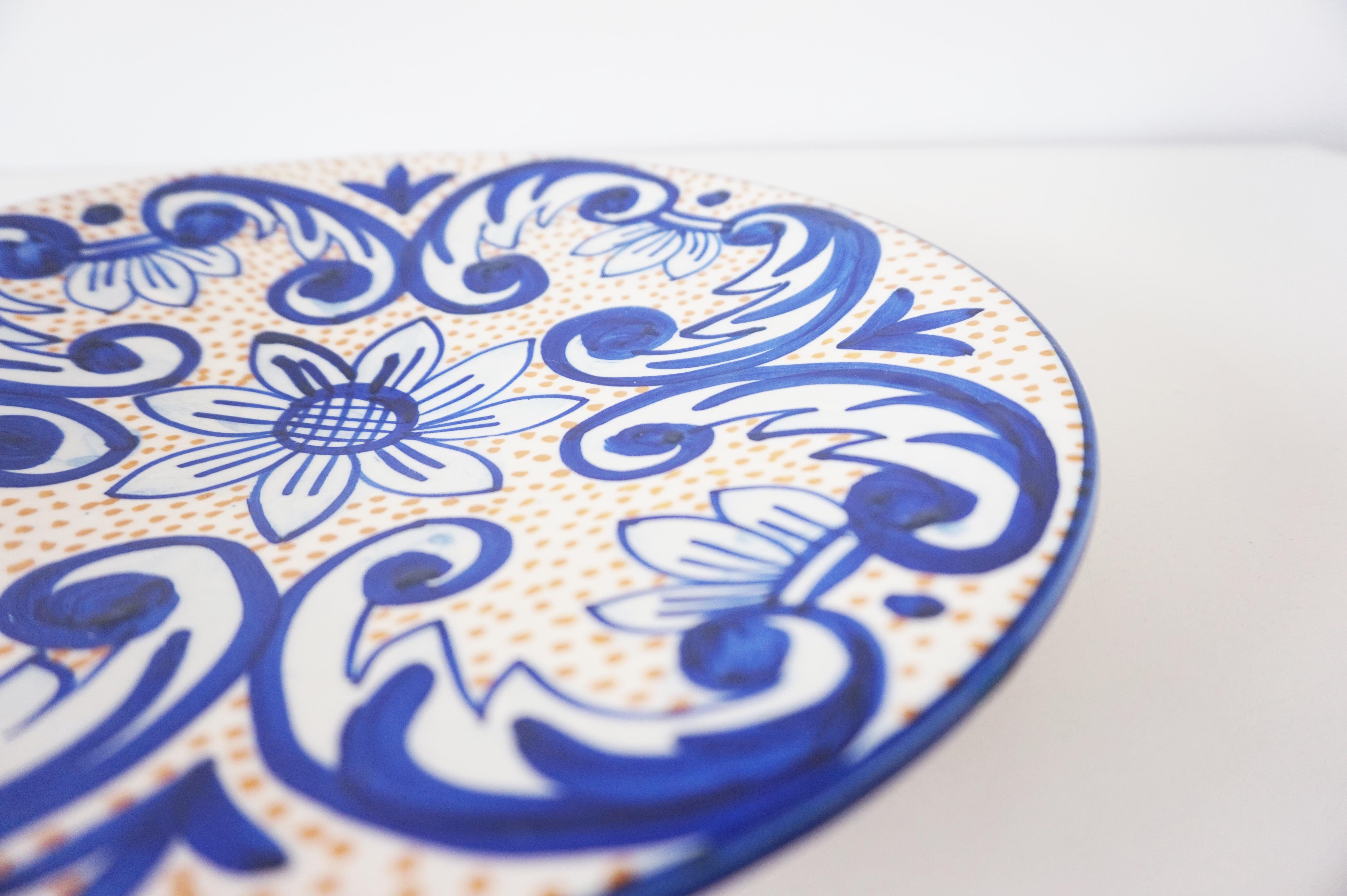 Spanish painted ceramic plate