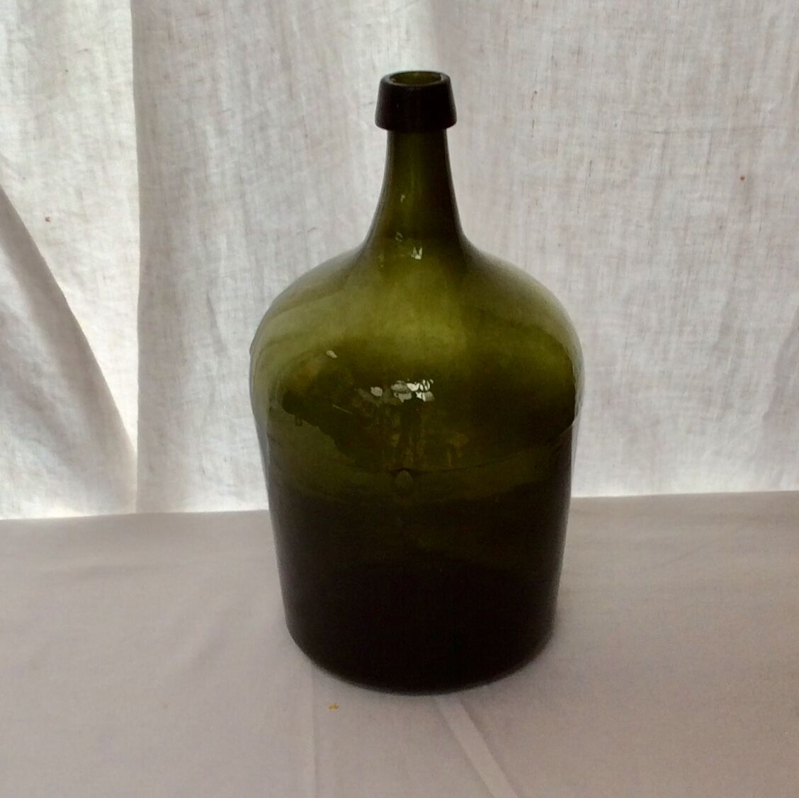 Glass bottle dark green color 5 liters