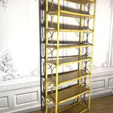 Rotin-bamboo shelf, vintage