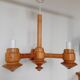 Lustre bois tourné