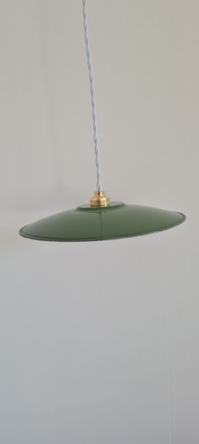 Pendant lamp in enamelled sheet metal 1950