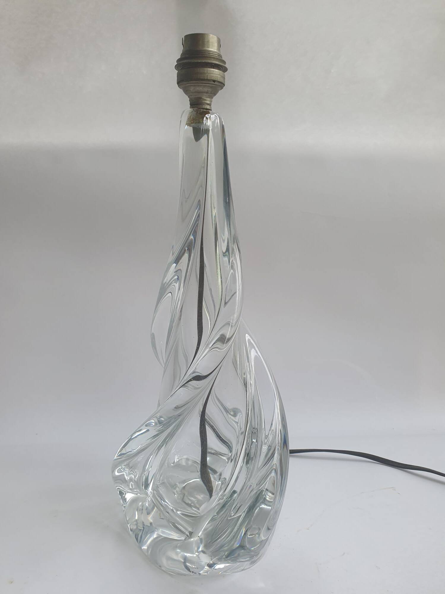 Joseph Bleichner crystal lamp base, modernist design, 1960s