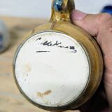 Enameled stoneware service signed Gilbert Méténier