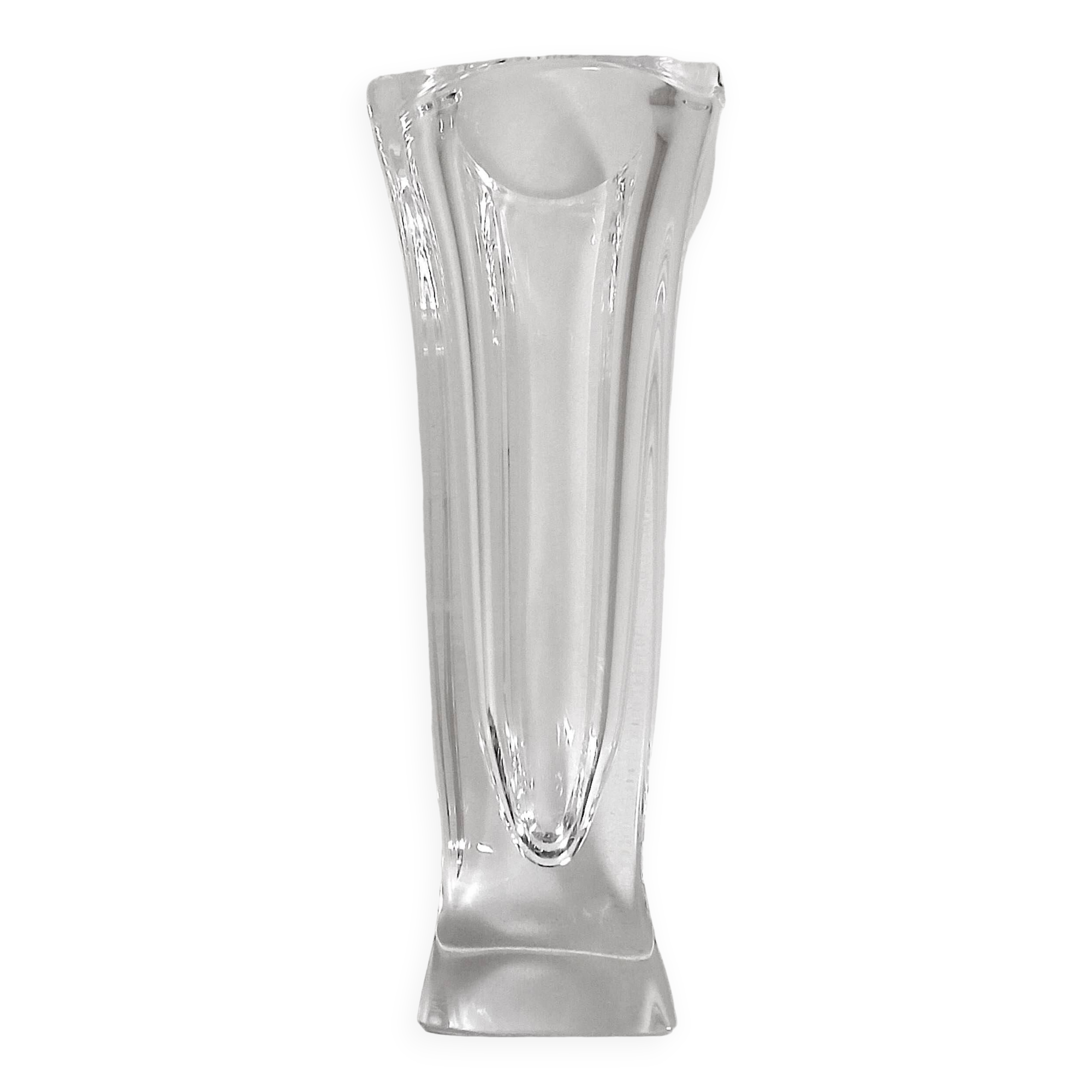 Crystal vase from Vannes 1950s Height 29 cm