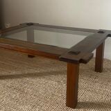 Square teak table