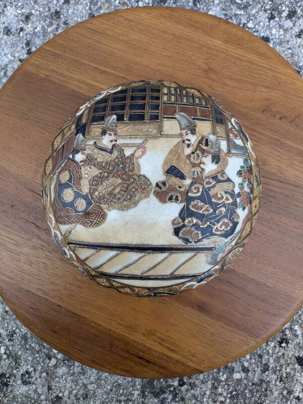 Bonbonnière Céramique Pot, Japonaise vintage, Satsuma