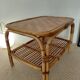 Vintage rattan coffee table from the 70s - organic lines, Riviera spirit.