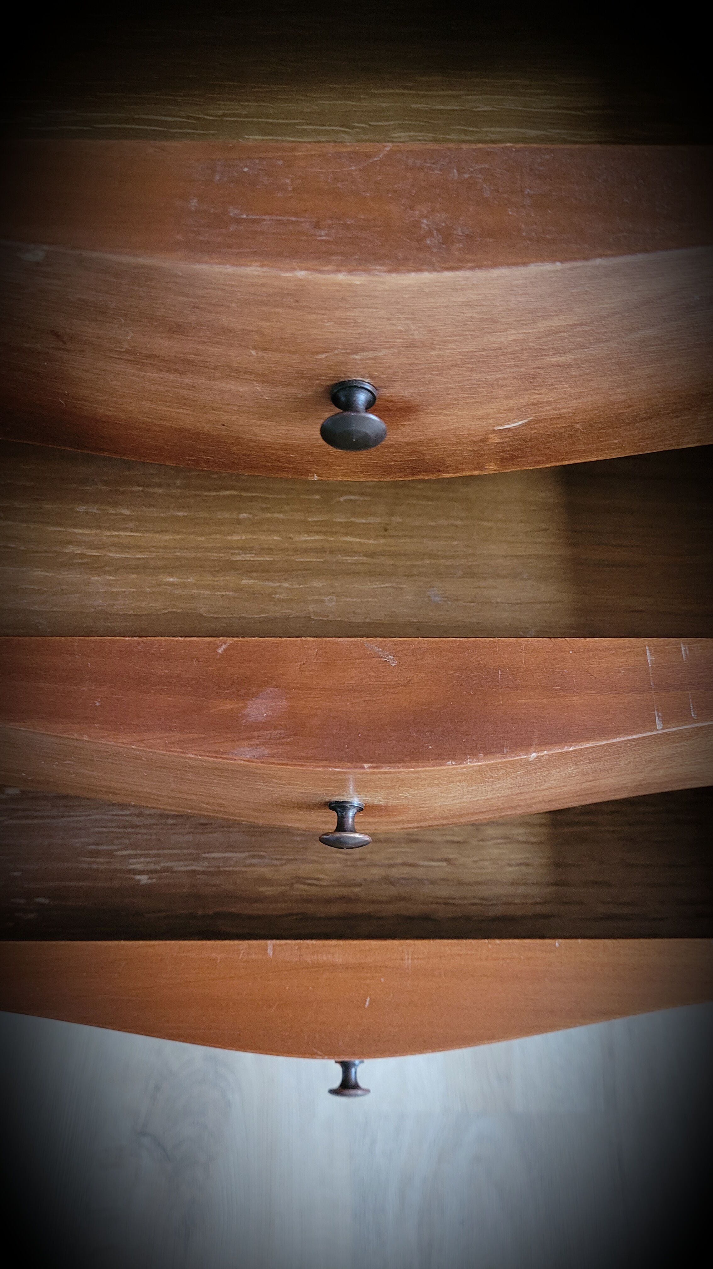 Regency bedside table with drawers