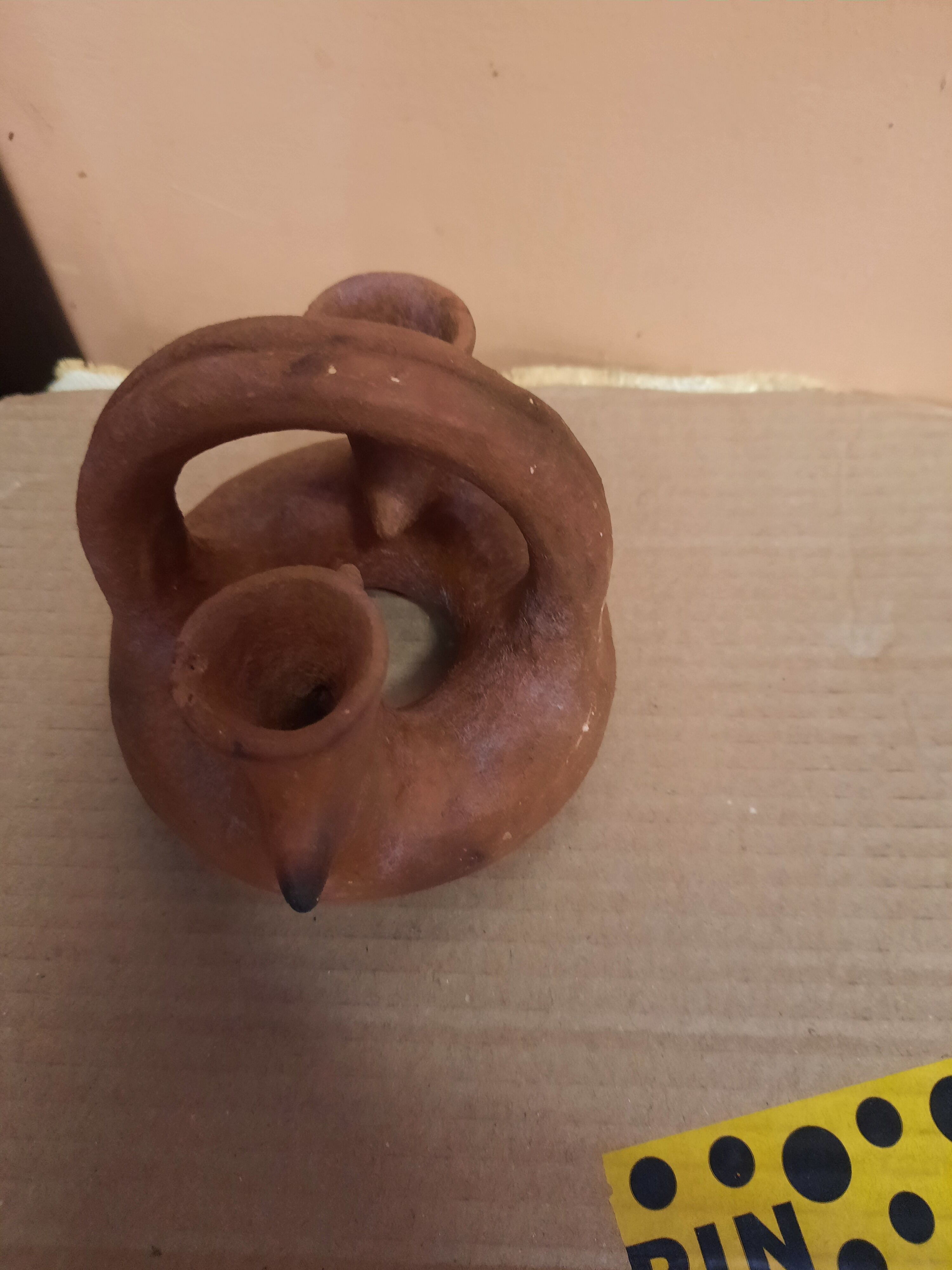 Terracotta candlestick
