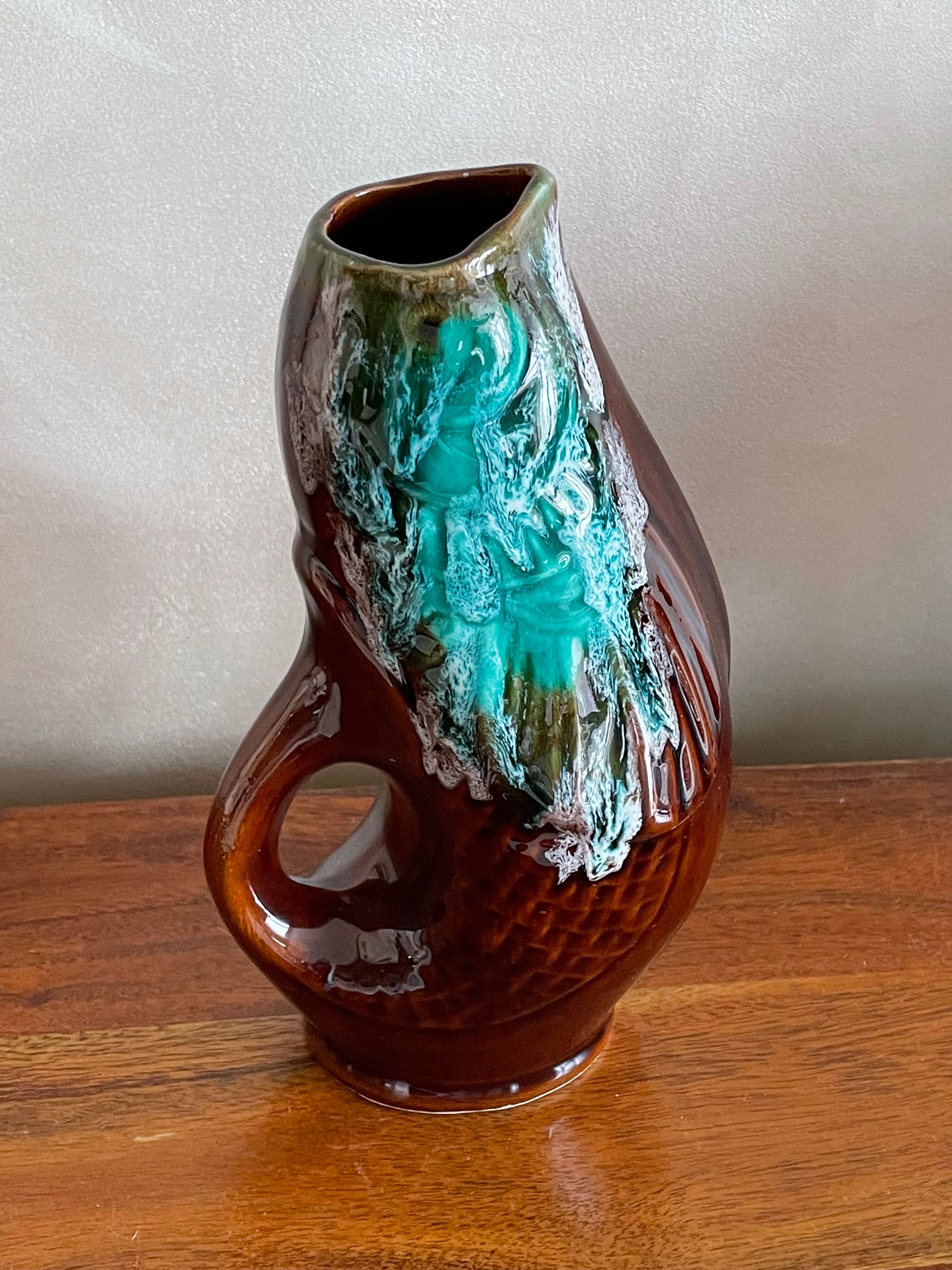 Pitcher vase fish Vallauris