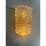 A Pair Barovier Art Deco Rostrato Clear Italian Murano Glass Wall Sconces
