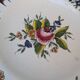 Set of 2 antique hand painted floral pattern plates