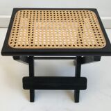 Stool in black folding caning