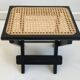 Tabouret en cannage pliant noir