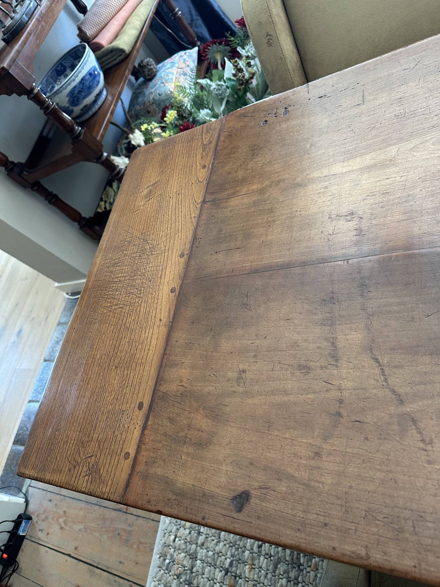 Grande table de ferme antique