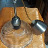 Vintage ceiling chandelier, chiseled glass