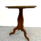 Gueridon tripode marquetée repliable style Louis XVI table d'appoint