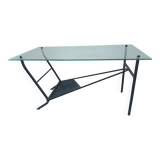 50's design glass coffee table