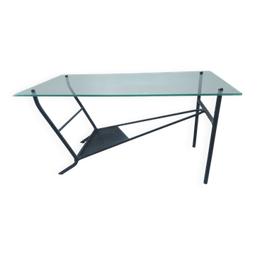50's design glass coffee table