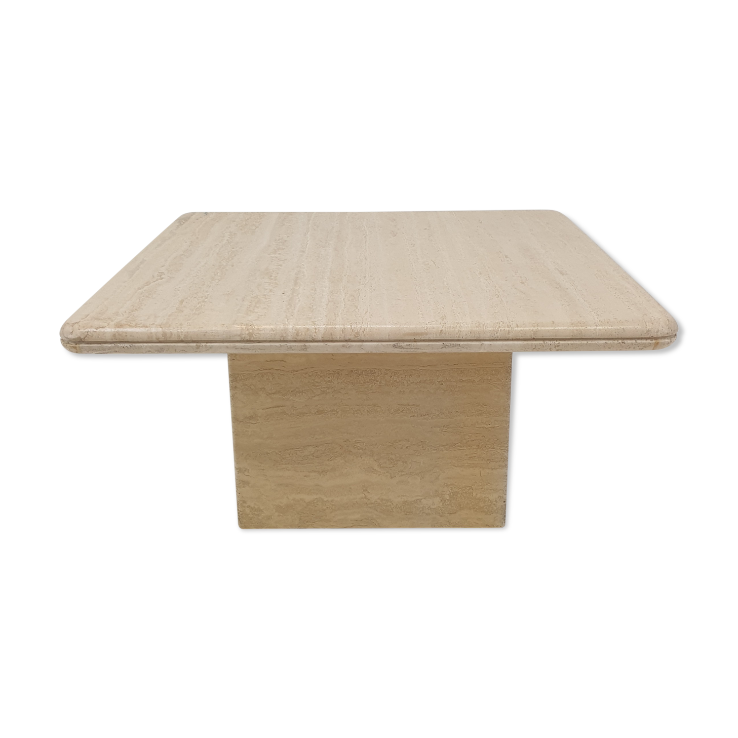 Italian travertine coffee table, 1980s