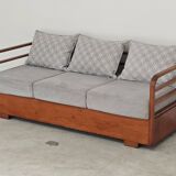 Art Deco sofa gray fabric Jindrich Halabala 1930