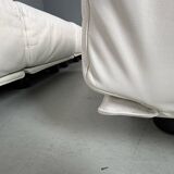 Leather 5-seater sofa "Fiandra" by Vico Magistretti for Cassina, 1970, Italy