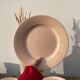 4 flat plates powder pink Digoin plain old